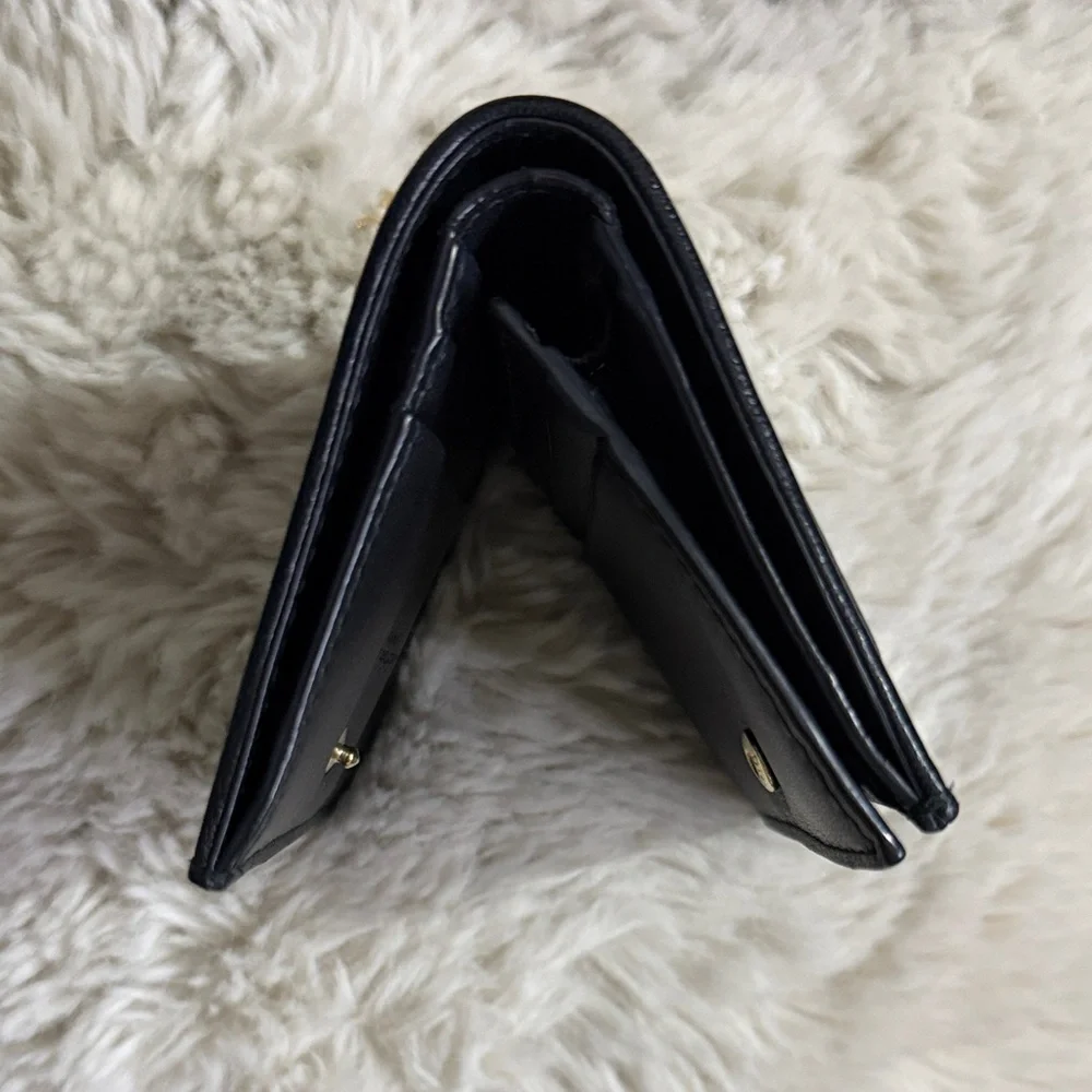 Dior Black Wallet with Gold Accent